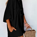  HIDDEN GEMS | Collared Button Up Pocketed Romper