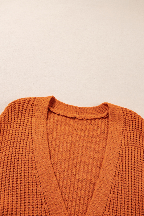 HIDDEN GEMS | Solid Buttoned V-Neck Cardigan Sweater