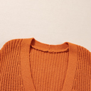  HIDDEN GEMS | Solid Buttoned V-Neck Cardigan Sweater
