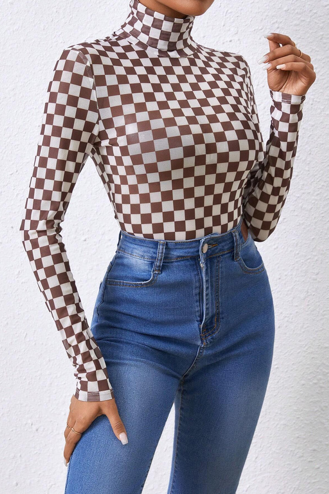 CHECK MATE MESH BODYSUIT