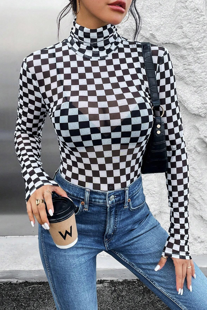 CHECK MATE MESH BODYSUIT