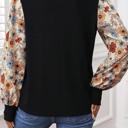  Social Contrast Printed Sleeve Top