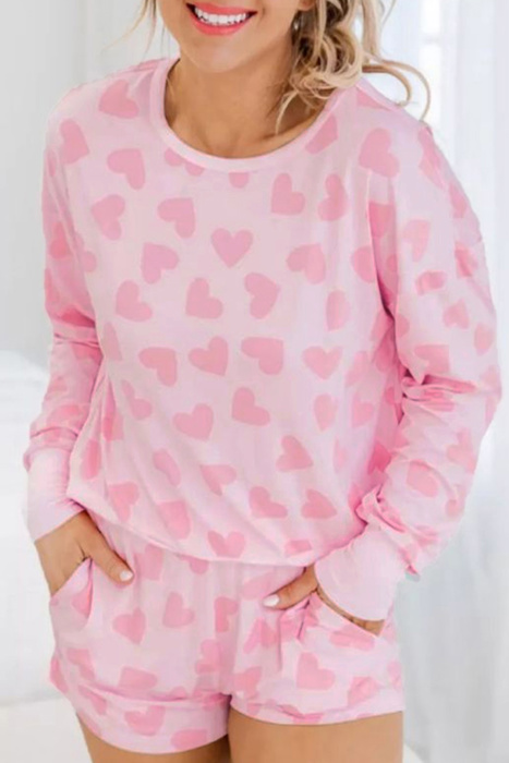 HIDDEN GEMS | Valentine Heart Top and Shorts Set