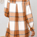  HIDDEN GEMS | Plaid Ruffle Sleeve Shirt Dress