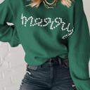  HIDDEN GEMS | Christmas Merry Pearl Beaded Sweater