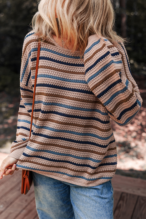 HIDDEN GEMS | Stripe Drop Shoulder Sweater