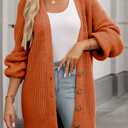  HIDDEN GEMS | Solid Buttoned V-Neck Cardigan Sweater