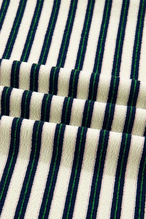 HIDDEN GEMS | Stripe Zipped Collar Long Sleeve Top