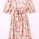  SALE! Floral Square Neck Puff Sleeve Dress