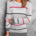  HIDDEN GEMS | Stripe Ribbed Knit Sweater