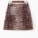  HIDDEN GEMS | Leopard Tiered Patchwork Mini Skirt