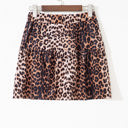  HIDDEN GEMS | Leopard Tiered Patchwork Mini Skirt