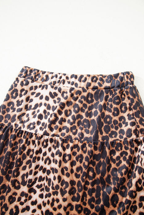 HIDDEN GEMS | Leopard Tiered Patchwork Mini Skirt
