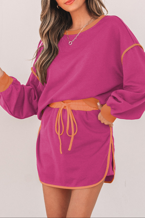 HIDDEN GEMS | Colorblock Top and Skort Set