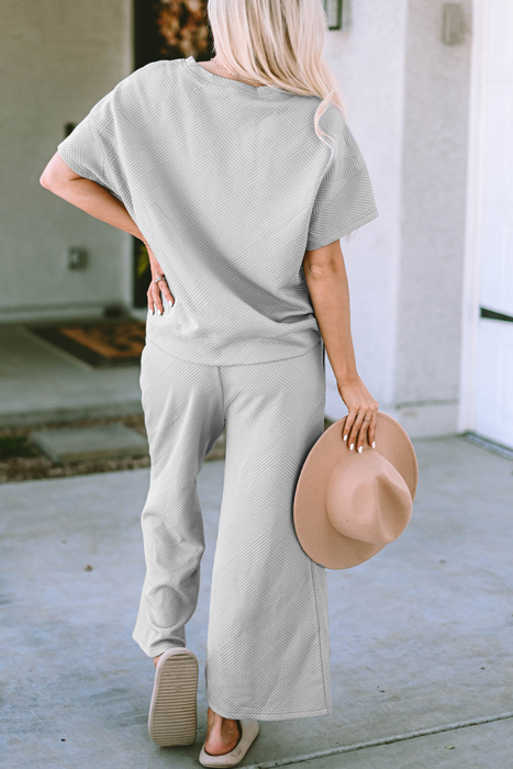 HIDDEN GEMS | Textured Top and Pants Set