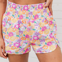  HIDDEN GEMS | Floral Shirred High Waist Shorts