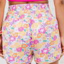  HIDDEN GEMS | Floral Shirred High Waist Shorts