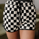  HIDDEN GEMS | Sporty Chic Checker Drawstring Shorts