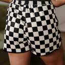  HIDDEN GEMS | Sporty Chic Checker Drawstring Shorts