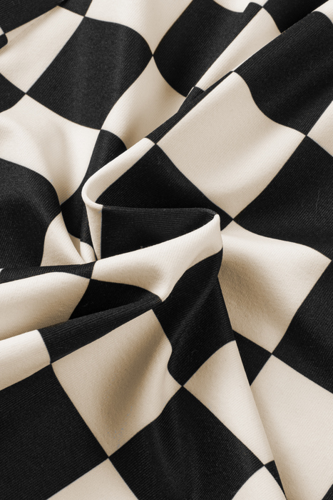 HIDDEN GEMS | Sporty Chic Checker Drawstring Shorts