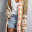  HIDDEN GEMS | Aztec Geometric Open Front Cardigan