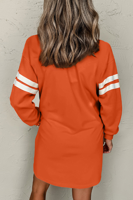 HIDDEN GEMS | Varsity Stripe Sweatshirt Dress