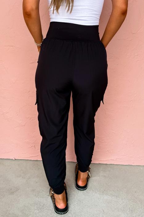 HIDDEN GEMS | Solid Pocketed Cargo Jogger Pants