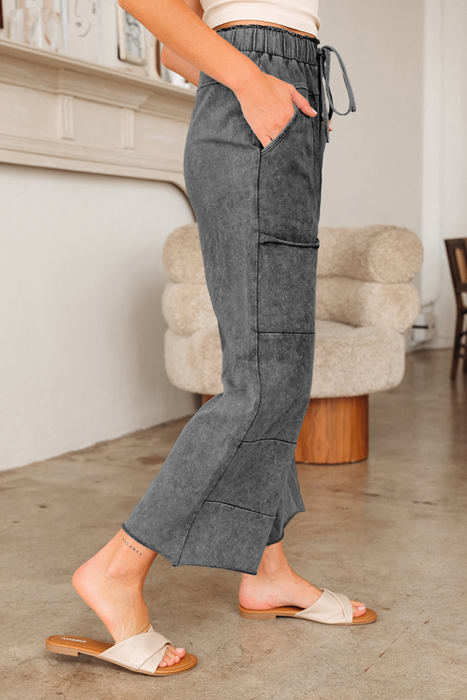 HIDDEN GEMS | Mineral Wash Raw Hem Pants