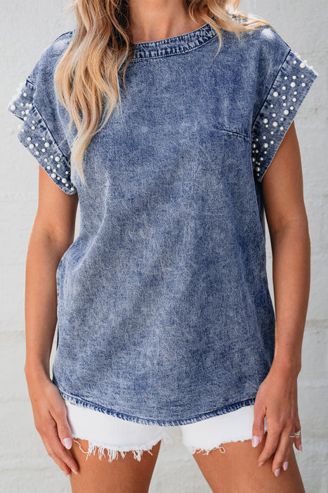 Hidden Gems | Denim and Pearls Top