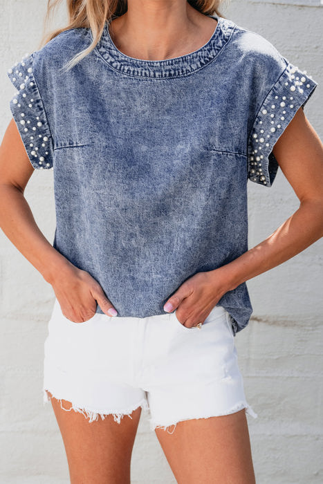 Hidden Gems | Denim and Pearls Top