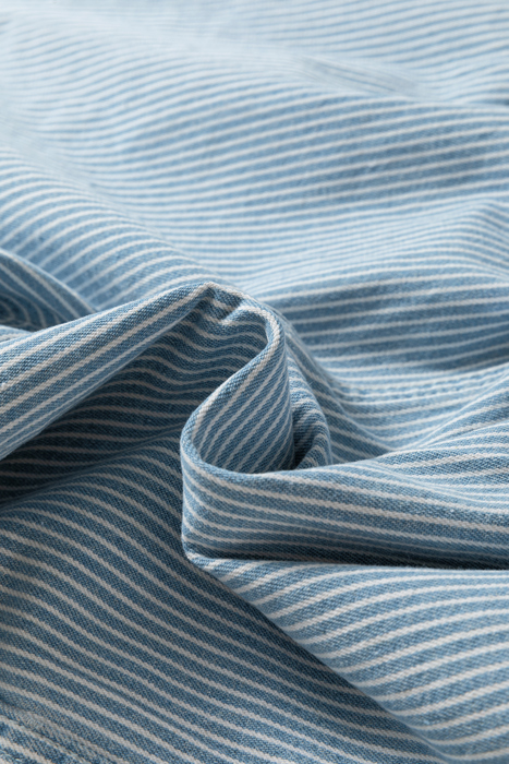 Coastal Stroll Stripe Denim Drawstring Shorts