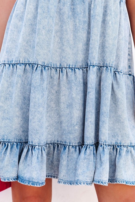 SALE! Tiered Ruffle Denim Dress