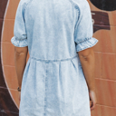 HIDDEN GEMS | Denim Daydream Mineral Wash Buttoned Dress
