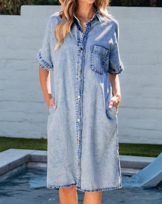 Hidden Gems | Denim and Grace Midi Shirt Dress