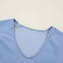  HIDDEN GEMS | Denim Chambray Puff Sleeve Mini Dress