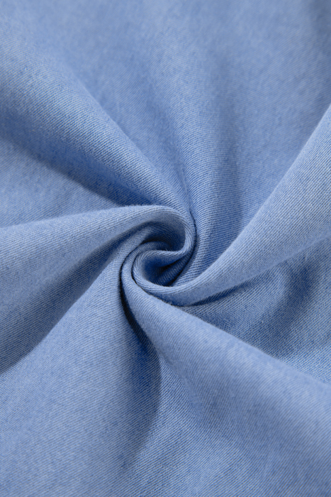 HIDDEN GEMS | Denim Chambray Puff Sleeve Mini Dress