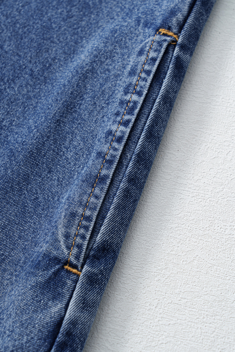 HIDDEN GEMS | Denim Collared V-Neck Pocketed Dress