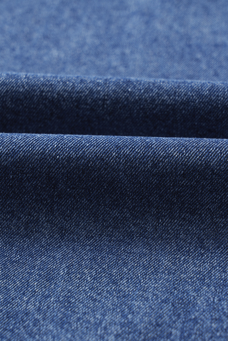 HIDDEN GEMS | Denim Collared V-Neck Pocketed Dress