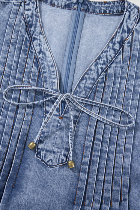 HIDDEN GEMS | Trendsetting Pleated Denim Dress