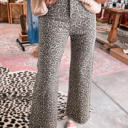  HIDDEN GEMS | Leopard Frayed High Waist Jeans