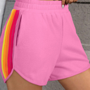 Bonbon Small HIDDEN GEMS | Colorblock Stripe Elastic Waist Shorts