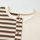  HIDDEN GEMS | Stripe Patchwork Henley Top