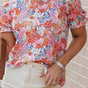  HIDDEN GEMS | Floral Bubble Sleeve Blouse