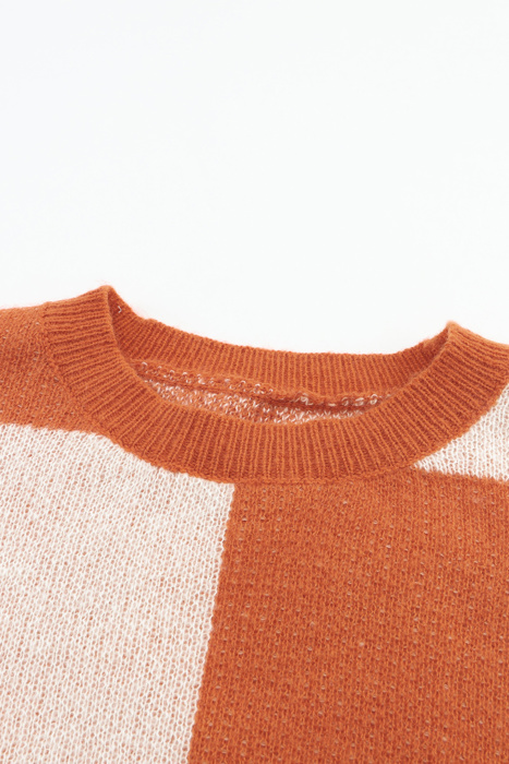HIDDEN GEMS | Checker Floral Stripe Patchwork Sweater