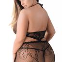  Plus Size Halter Top & Skirt Body Stocking