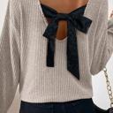  HIDDEN GEMS | Bow Tie Back Long Sleeve Top