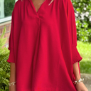  HIDDEN GEMS | Collared V-Neck 3/4 Sleeve Top