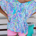  HIDDEN GEMS | Floral Short Sleeve V-Neck Tee
