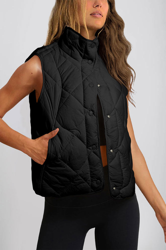 HIDDEN GEMS Elevated Cozy Quilted Vest