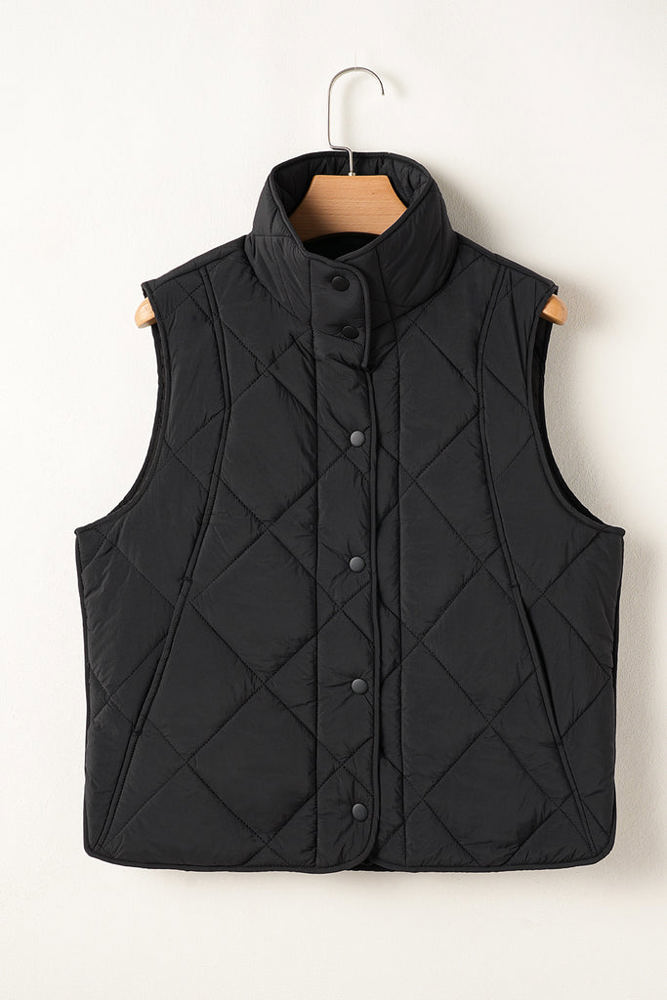 HIDDEN GEMS Elevated Cozy Quilted Vest